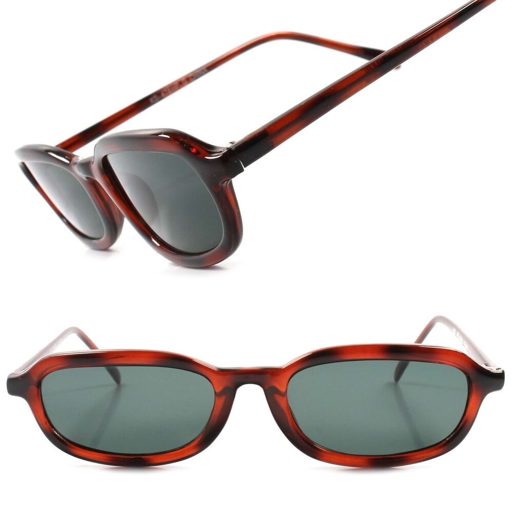 Deadstock True Vintage Indie Hip 80's Mens Tortoise Small Rectangle Sunglasses